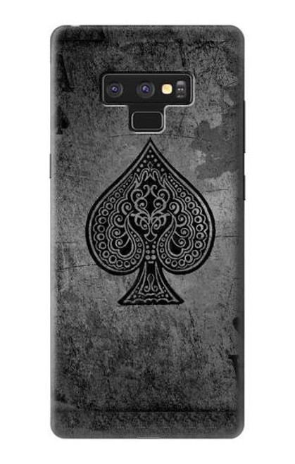 W3446 Black Ace Spade Hard Case and Leather Flip Case For Note 9 Samsung Galaxy Note9