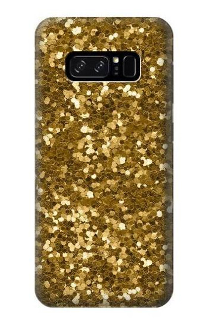 W3388 Gold Glitter Graphic Print Hard Case and Leather Flip Case For Note 8 Samsung Galaxy Note8