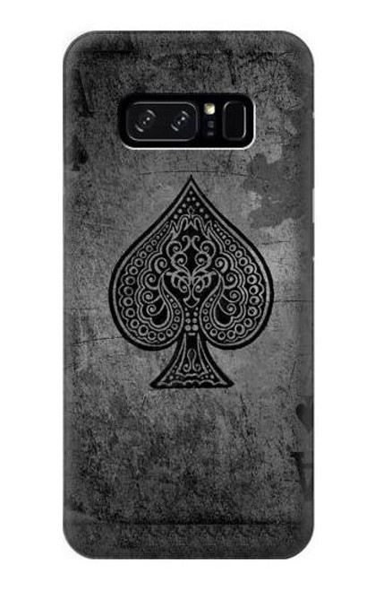 W3446 Black Ace Spade Hard Case and Leather Flip Case For Note 8 Samsung Galaxy Note8