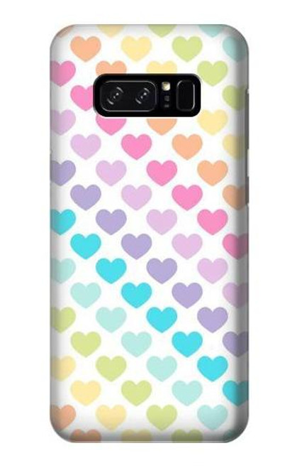 W3499 Colorful Heart Pattern Hard Case and Leather Flip Case For Note 8 Samsung Galaxy Note8