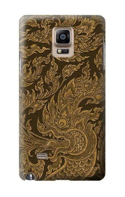 W3382 Thai Art Naga Hard Case and Leather Flip Case For Samsung Galaxy Note 4