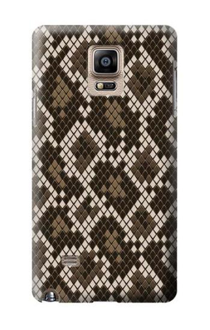 W3389 Seamless Snake Skin Pattern Graphic Hard Case and Leather Flip Case For Samsung Galaxy Note 4