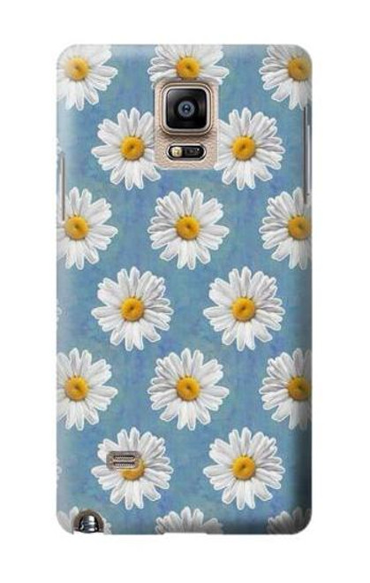 W3454 Floral Daisy Hard Case and Leather Flip Case For Samsung Galaxy Note 4