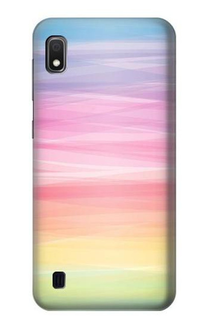 W3507 Colorful Rainbow Pastel Hard Case and Leather Flip Case For Samsung Galaxy A10