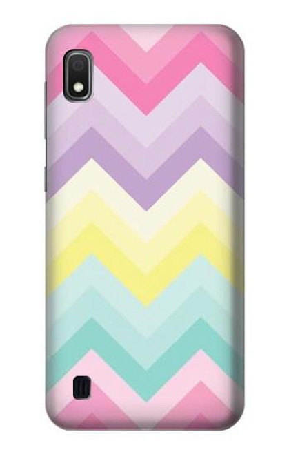 W3514 Rainbow Zigzag Hard Case and Leather Flip Case For Samsung Galaxy A10
