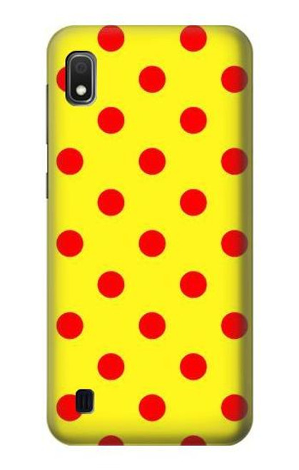 W3526 Red Spot Polka Dot Hard Case and Leather Flip Case For Samsung Galaxy A10