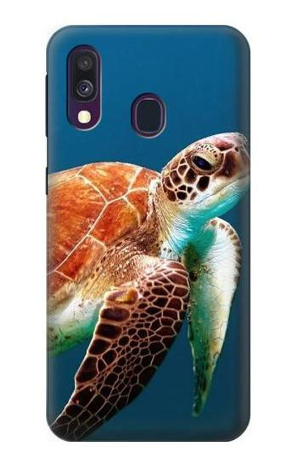 W3497 Green Sea Turtle Hard Case and Leather Flip Case For Samsung Galaxy A40