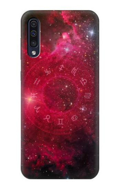 W3368 Zodiac Red Galaxy Hard Case and Leather Flip Case For Samsung Galaxy A50