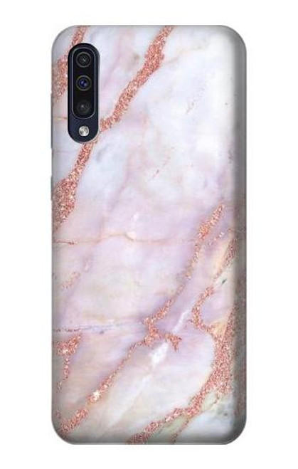 W3482 Soft Pink Marble Graphic Print Hard Case and Leather Flip Case For Samsung Galaxy A50
