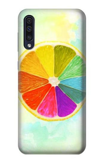 W3493 Colorful Lemon Hard Case and Leather Flip Case For Samsung Galaxy A50
