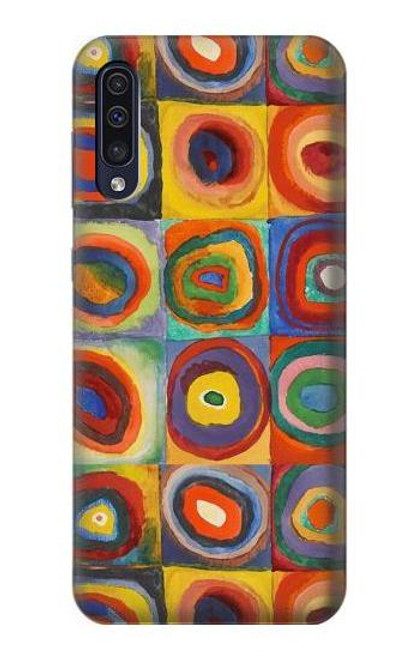 W3409 Squares Concentric Circles Hard Case and Leather Flip Case For Samsung Galaxy A70