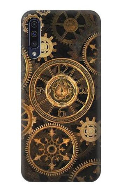 W3442 Clock Gear Hard Case and Leather Flip Case For Samsung Galaxy A70