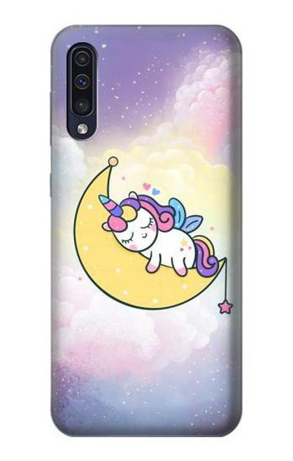 W3485 Cute Unicorn Sleep Hard Case and Leather Flip Case For Samsung Galaxy A70