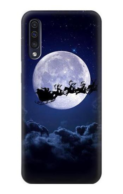 W3508 Xmas Santa Moon Hard Case and Leather Flip Case For Samsung Galaxy A70