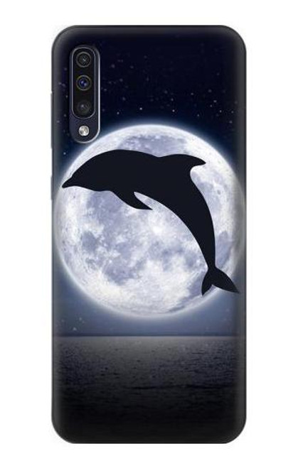 W3510 Dolphin Moon Night Hard Case and Leather Flip Case For Samsung Galaxy A70