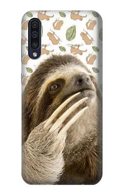 W3559 Sloth Pattern Hard Case and Leather Flip Case For Samsung Galaxy A70