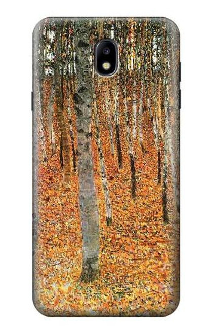 W3380 Gustav Klimt Birch Forest Hard Case and Leather Flip Case For Samsung Galaxy J7 (2018), J7 Aero, J7 Top, J7 Aura, J7 Crown, J7 Refine, J7 Eon, J7 V 2nd Gen, J7 Star