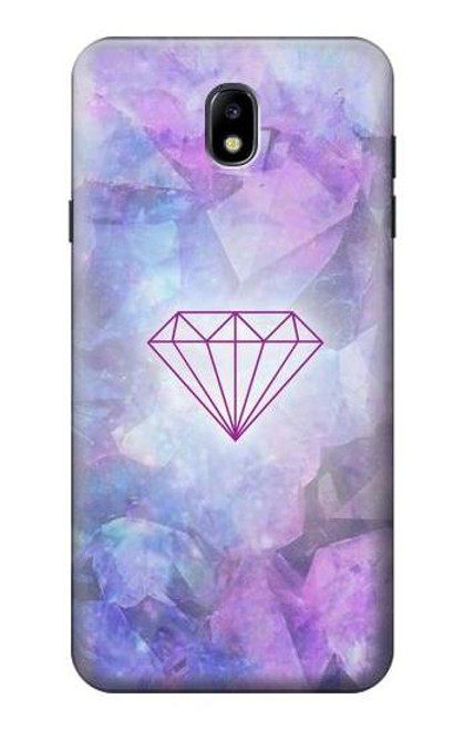 W3455 Diamond Hard Case and Leather Flip Case For Samsung Galaxy J7 (2018), J7 Aero, J7 Top, J7 Aura, J7 Crown, J7 Refine, J7 Eon, J7 V 2nd Gen, J7 Star