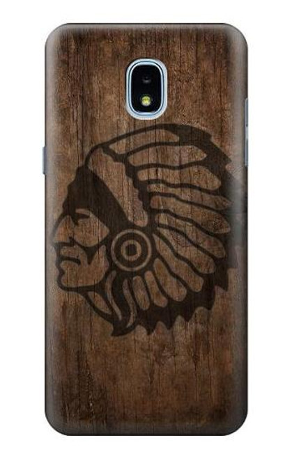 W3443 Indian Head Hard Case and Leather Flip Case For Samsung Galaxy J3 (2018), J3 Star, J3 V 3rd Gen, J3 Orbit, J3 Achieve, Express Prime 3, Amp Prime 3