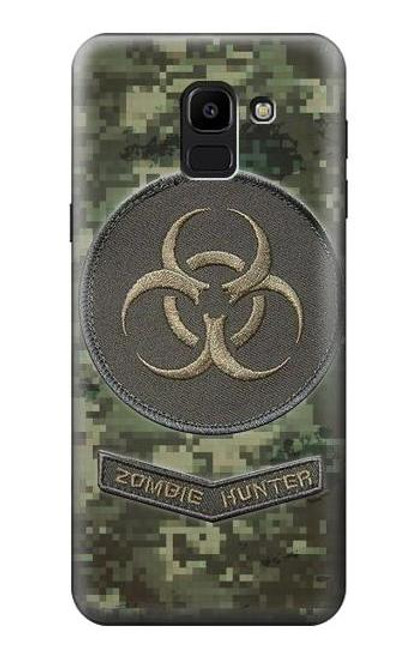 W3468 Biohazard Zombie Hunter Graphic Hard Case and Leather Flip Case For Samsung Galaxy J6 (2018)