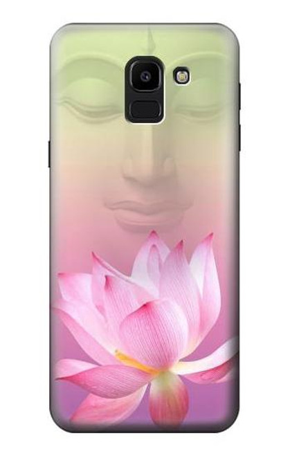 W3511 Lotus flower Buddhism Hard Case and Leather Flip Case For Samsung Galaxy J6 (2018)