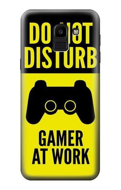 W3515 Gamer Work Hard Case and Leather Flip Case For Samsung Galaxy J6 (2018)