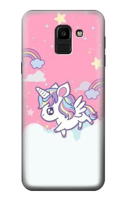 W3518 Unicorn Cartoon Hard Case and Leather Flip Case For Samsung Galaxy J6 (2018)