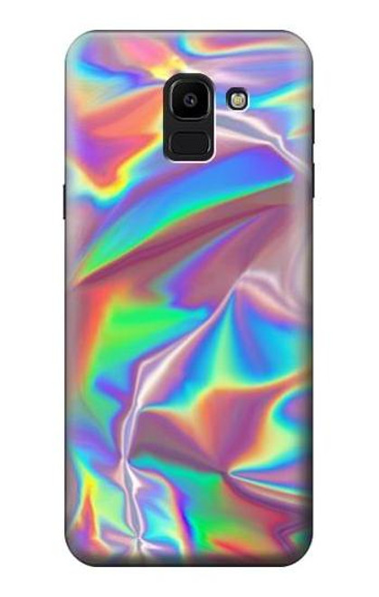 W3597 Holographic Photo Printed Hard Case and Leather Flip Case For Samsung Galaxy J6 (2018)