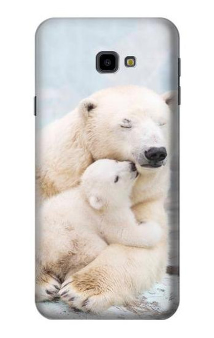 W3373 Polar Bear Hug Family Hard Case and Leather Flip Case For Samsung Galaxy J4+ (2018), J4 Plus (2018)