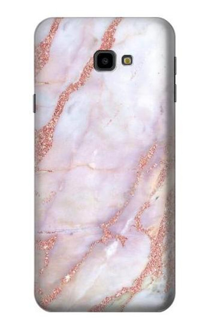 W3482 Soft Pink Marble Graphic Print Hard Case and Leather Flip Case For Samsung Galaxy J4+ (2018), J4 Plus (2018)