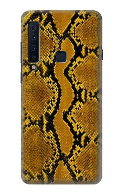 W3365 Yellow Python Skin Graphic Print Hard Case and Leather Flip Case For Samsung Galaxy A9 (2018), A9 Star Pro, A9s