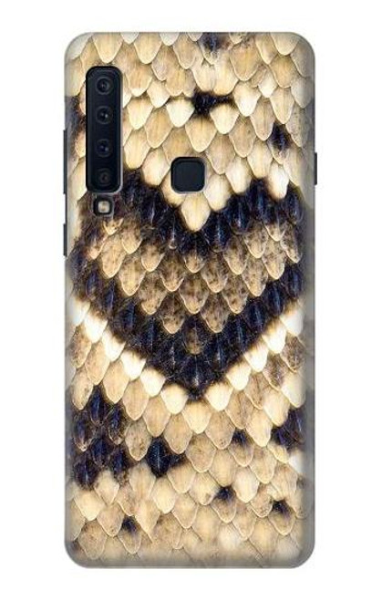 W3417 Diamond Rattle Snake Graphic Print Hard Case and Leather Flip Case For Samsung Galaxy A9 (2018), A9 Star Pro, A9s