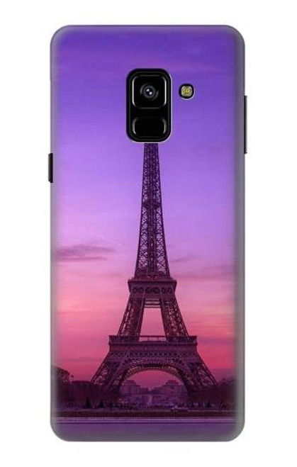 W3447 Eiffel Paris Sunset Hard Case and Leather Flip Case For Samsung Galaxy A8 (2018)