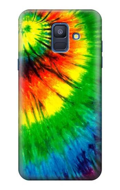 W3422 Tie Dye Hard Case and Leather Flip Case For Samsung Galaxy A6 (2018)