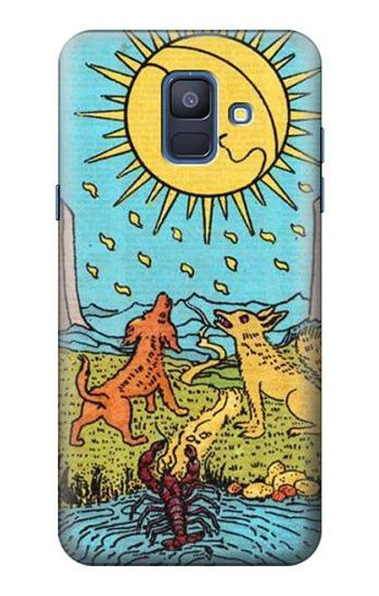 W3435 Tarot Card Moon Hard Case and Leather Flip Case For Samsung Galaxy A6 (2018)