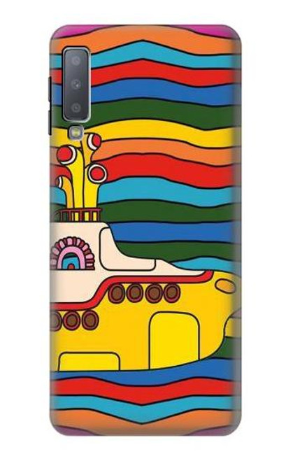 W3599 Hippie Submarine Hard Case and Leather Flip Case For Samsung Galaxy A7 (2018)