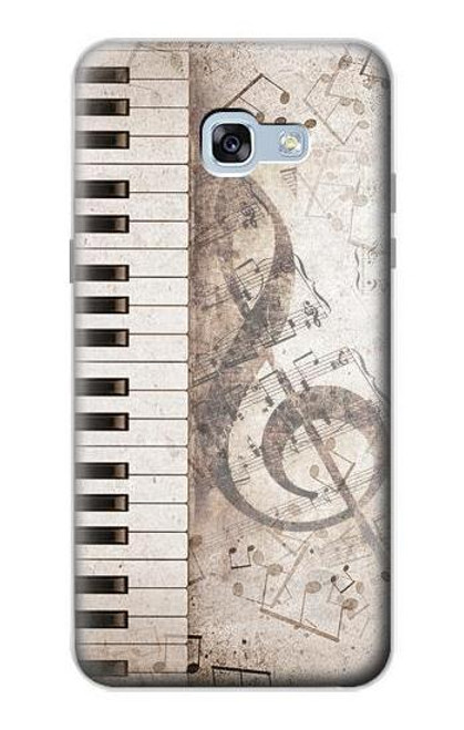 W3390 Music Note Hard Case and Leather Flip Case For Samsung Galaxy A5 (2017)