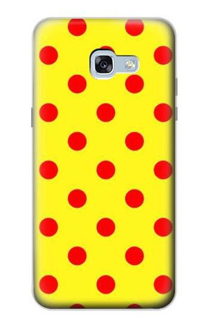 W3526 Red Spot Polka Dot Hard Case and Leather Flip Case For Samsung Galaxy A5 (2017)