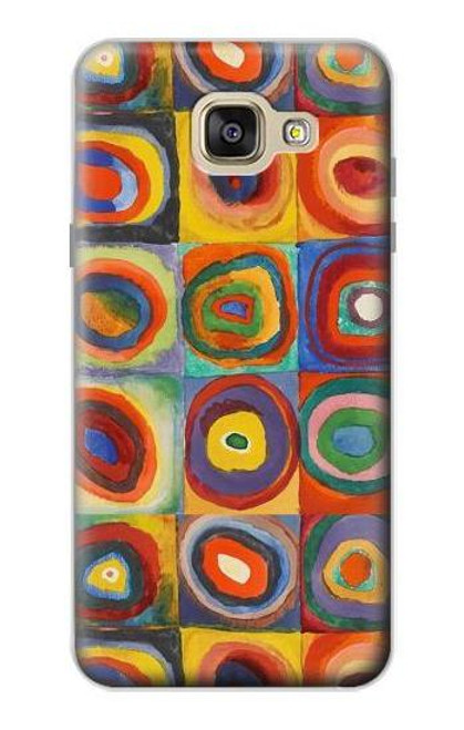 W3409 Squares Concentric Circles Hard Case and Leather Flip Case For Samsung Galaxy A5 (2016)
