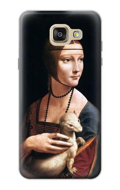 W3471 Lady Ermine Leonardo da Vinci Hard Case and Leather Flip Case For Samsung Galaxy A5 (2016)