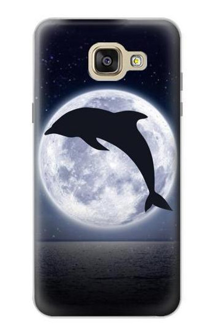 W3510 Dolphin Moon Night Hard Case and Leather Flip Case For Samsung Galaxy A5 (2016)