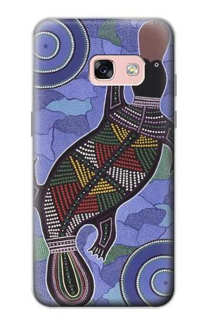 W3387 Platypus Australian Aboriginal Art Hard Case and Leather Flip Case For Samsung Galaxy A3 (2017)