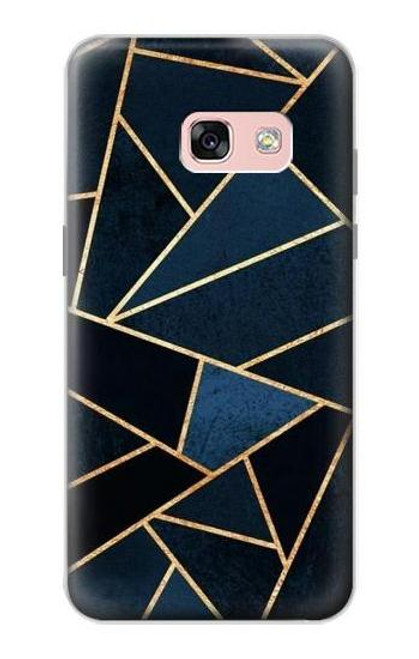W3479 Navy Blue Graphic Art Hard Case and Leather Flip Case For Samsung Galaxy A3 (2017)