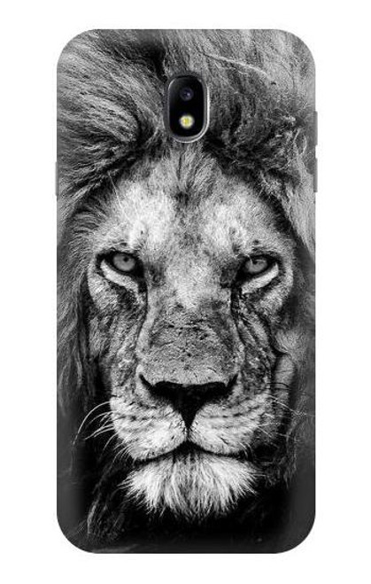 W3372 Lion Face Hard Case and Leather Flip Case For Samsung Galaxy J7 (2017) EU Version
