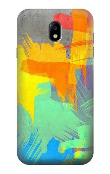 W3423 Brush Stroke Hard Case and Leather Flip Case For Samsung Galaxy J7 (2017) EU Version