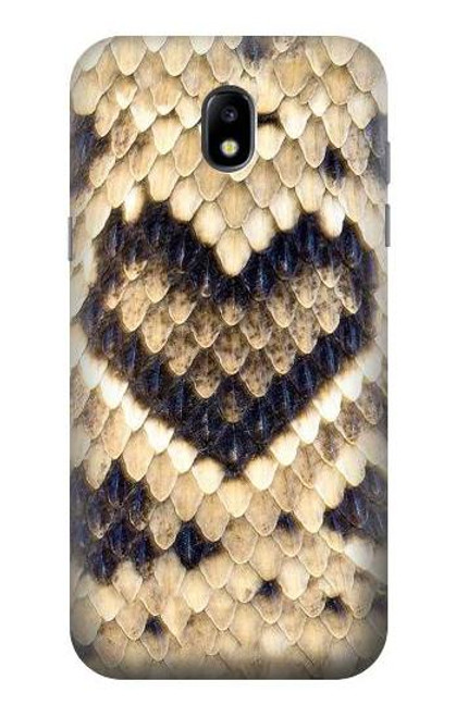 W3417 Diamond Rattle Snake Graphic Print Hard Case and Leather Flip Case For Samsung Galaxy J5 (2017) EU Version