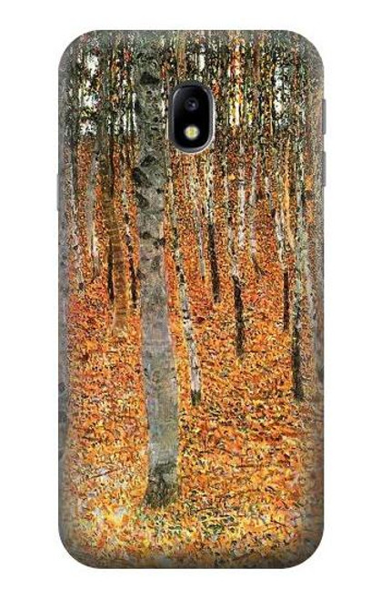 W3380 Gustav Klimt Birch Forest Hard Case and Leather Flip Case For Samsung Galaxy J3 (2017) EU Version