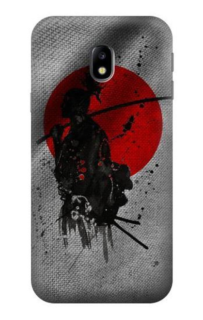 W3517 Japan Flag Samurai Hard Case and Leather Flip Case For Samsung Galaxy J3 (2017) EU Version