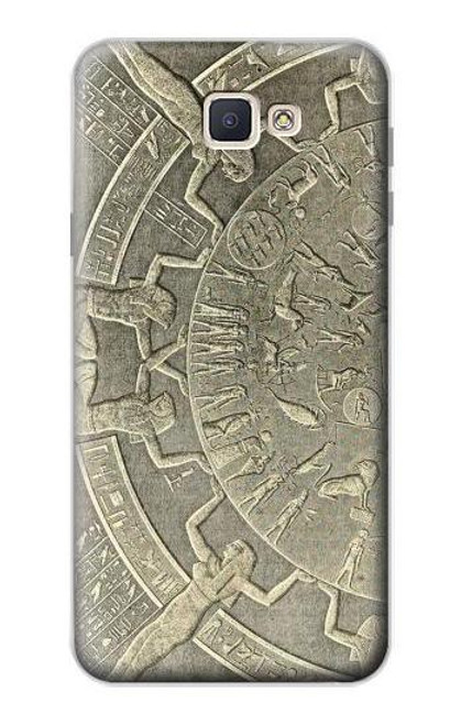 W3396 Dendera Zodiac Ancient Egypt Hard Case and Leather Flip Case For Samsung Galaxy J7 Prime (SM-G610F)