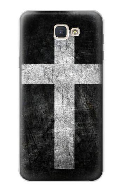 W3491 Christian Cross Hard Case and Leather Flip Case For Samsung Galaxy J7 Prime (SM-G610F)